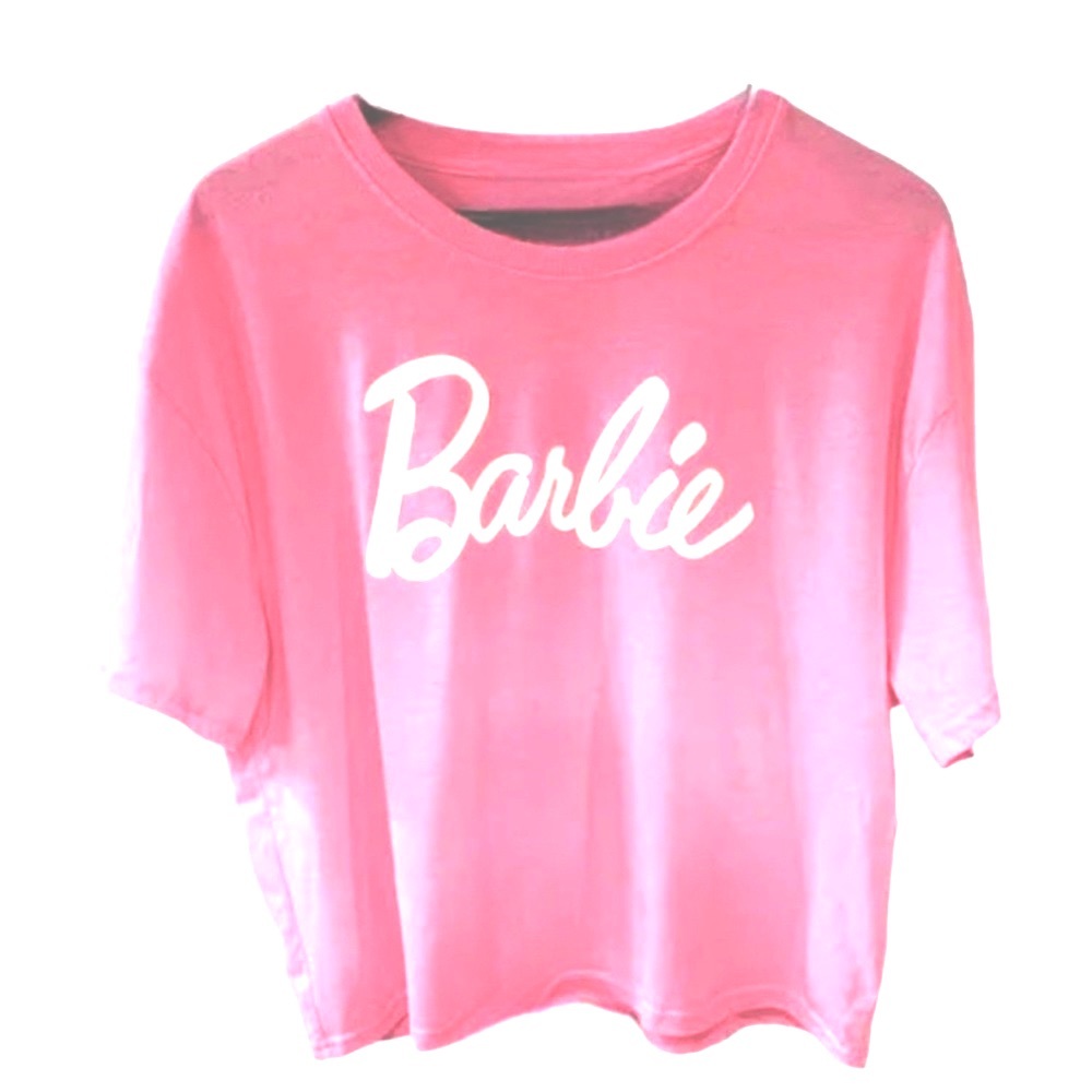 Barbie Top,NWT Graphic Pink Tee, M, NWT, 50%|50% Soft, Comfort Fabric, Mattel